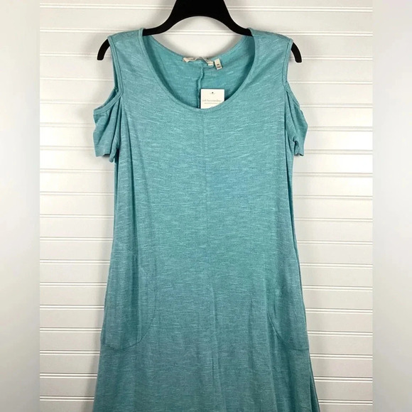 Soft Surroundings NWT Destin Cold Shoulder Knit Midi Dress Size PM - Picture 3 of 12